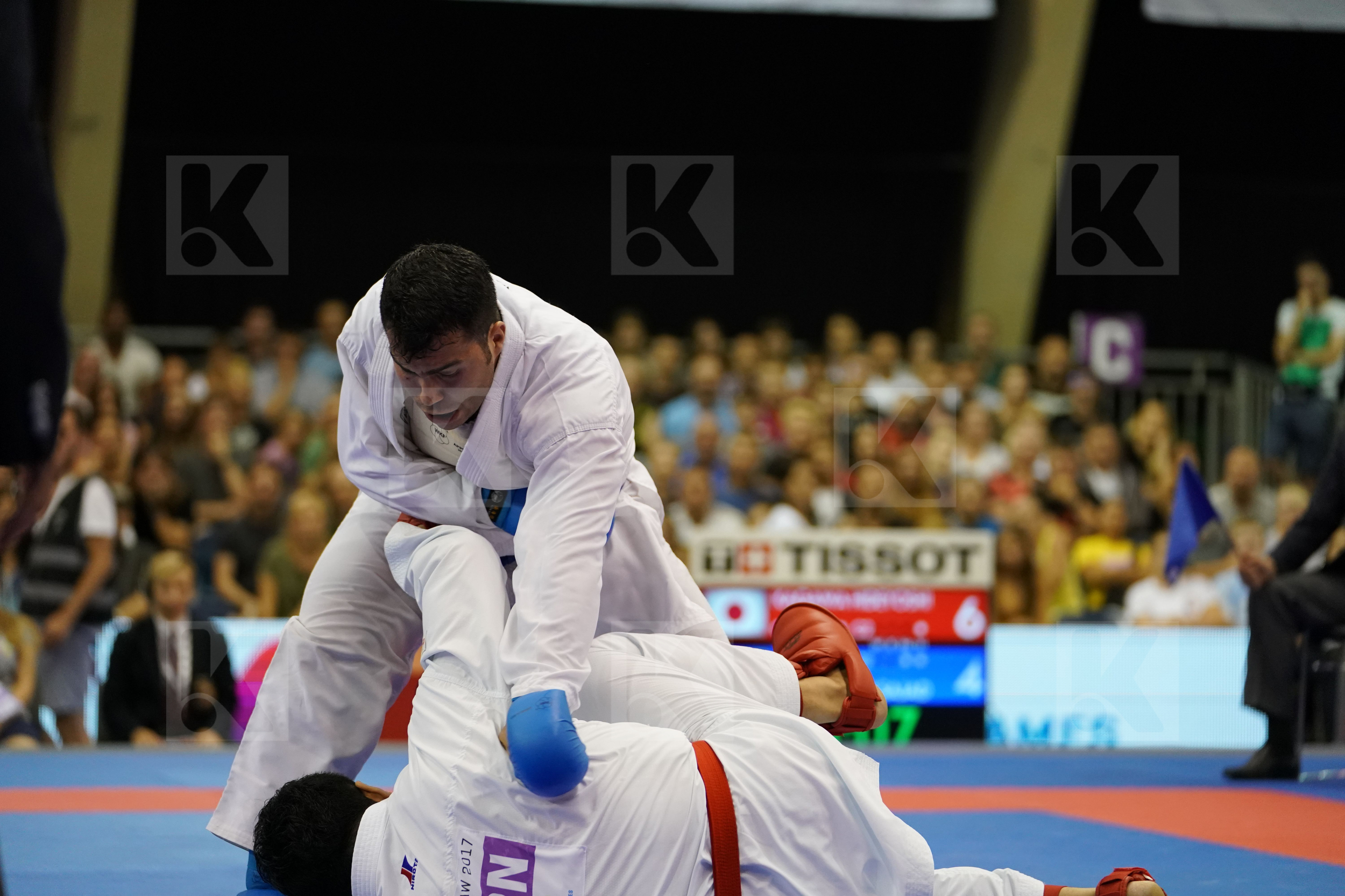Ganjzadeh Sajad Gold match Iran Islamic Republic of Japan Kagawa Hideyoshi Male Kumite +84kg